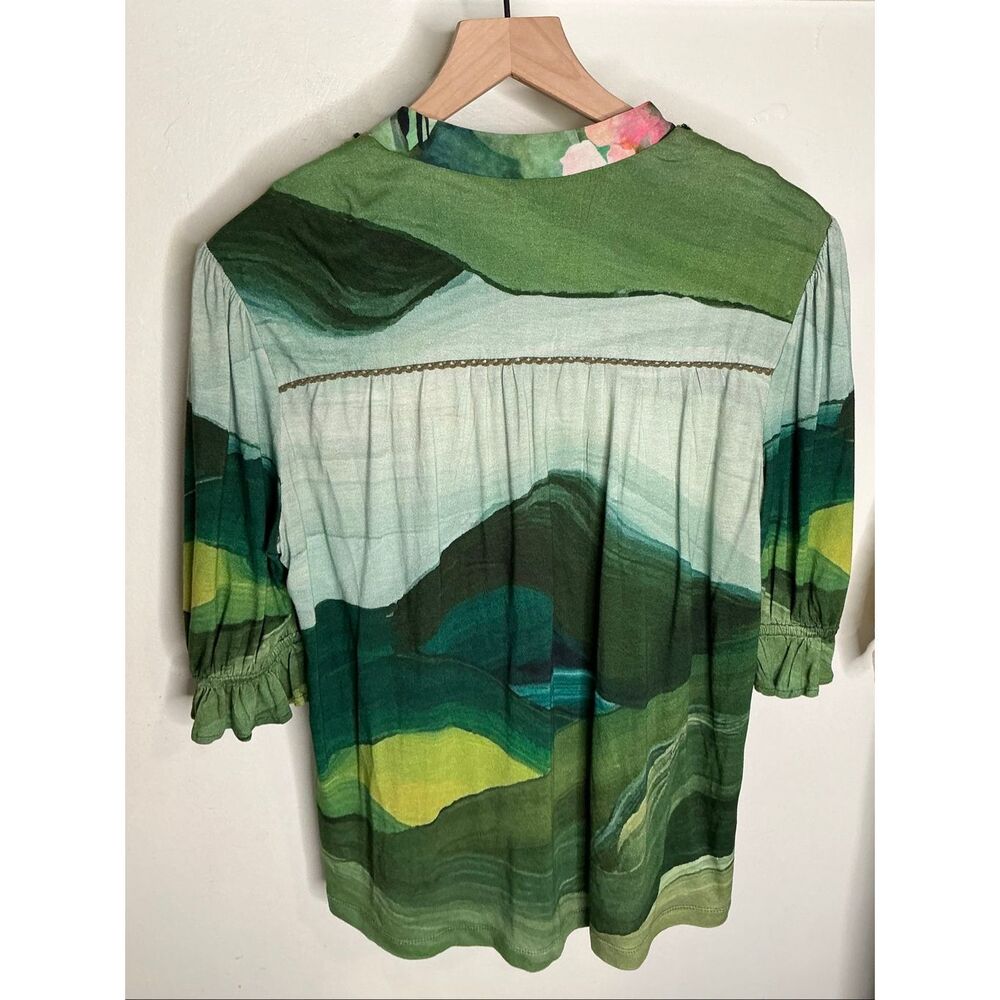 Anthropologie Bl^nk Stephanie Top | Green in XS - Picture 3 of 6
